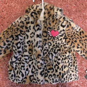 NWT 12 month Steve Madden leopard print fur coat